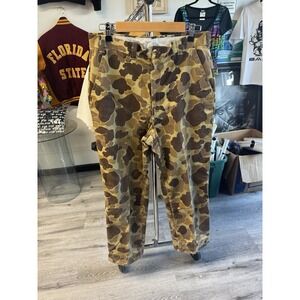 Vintage 1980s Prairie Mountain Duck Camo Camouflage Double Knee Trousers Size 34